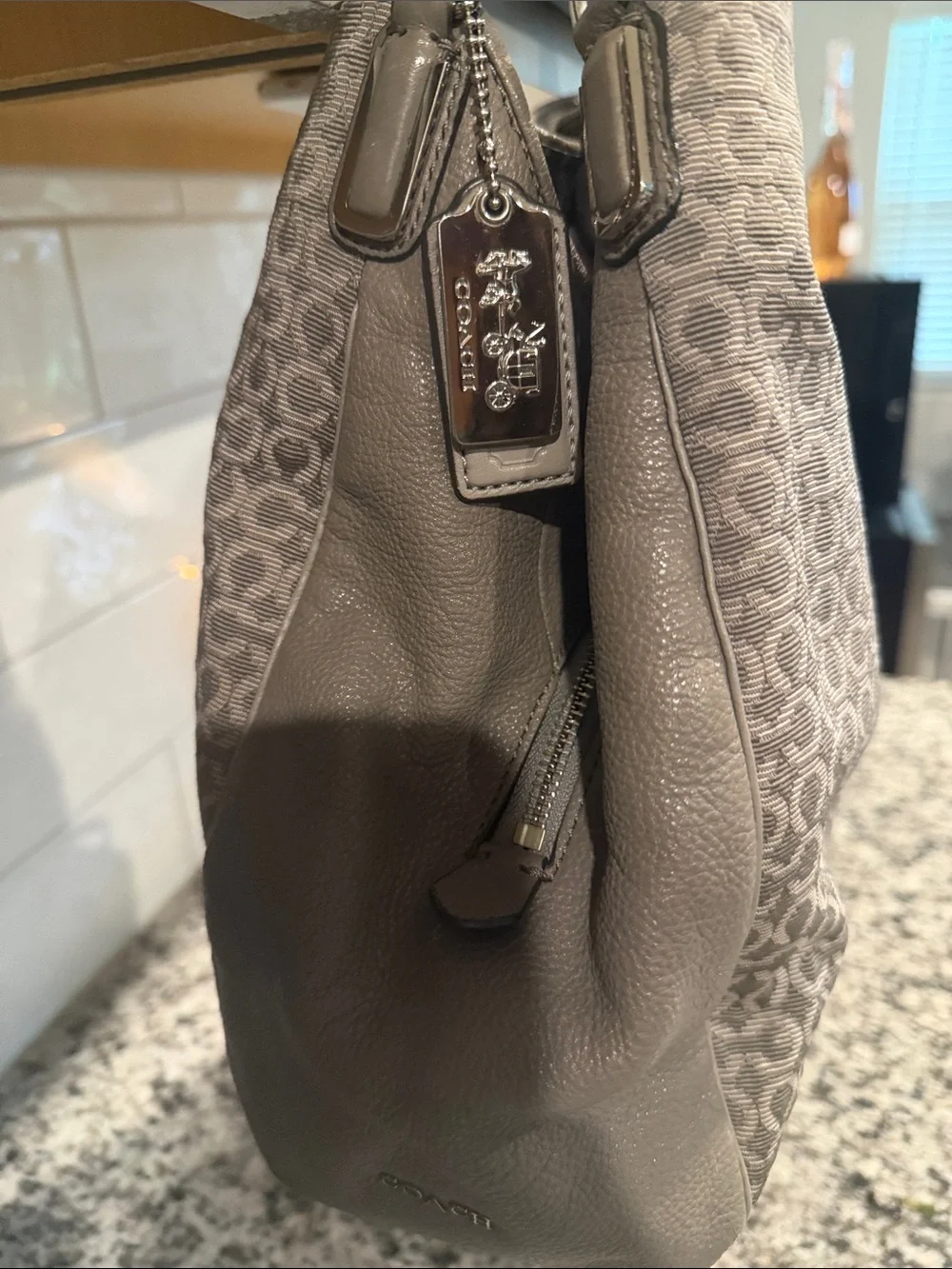 Coach Op Art Needlepoint Madison Phoebe Shoulder Bag - Picture 4 of 15
